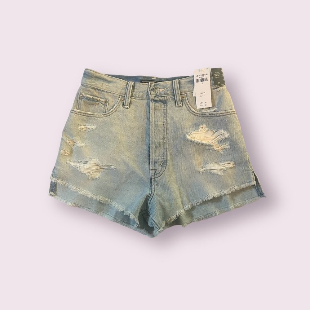 Abercrombie Fitch Vintage High Rise Denim Cutoff Shorts sz 25 Womens